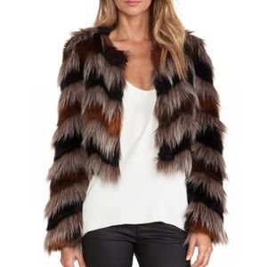 Twelfth Street by Cynthia Vincent Faux Fur Coat